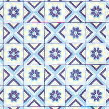 Geometric Blue Tiles Italian Paper ~ Tassotti